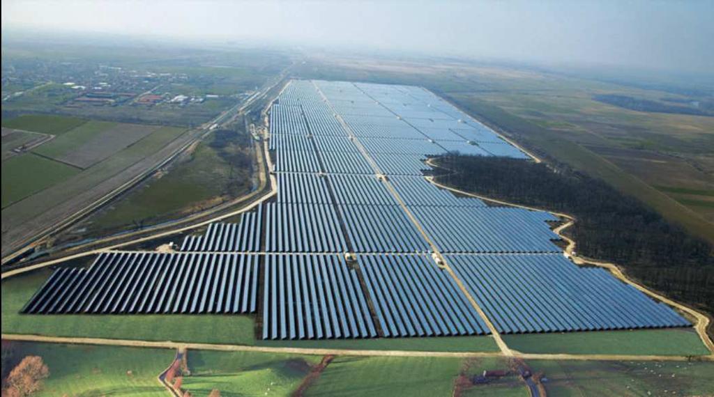 Potências na ordem dos MW Central geradora solar fotovoltaica Situação no