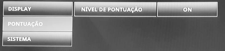 POSIÇÃO DA LETRA: Posição da letra exibida na tela do aparelho.