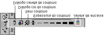 Contornos CorelDRAW 10 Vimos que, para mudar a cor dos contornos, era preciso escolher a cor desejada na Paleta de Cores com o botão direito do mouse - estando o objeto selecionado.