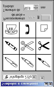 INSERINDO SÍMBOLOS CorelDRAW 10 Os símbolos são figuras simples que podem ser utilizados para realçar um desenho ou, simplesmente para ilustrar