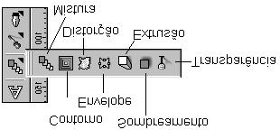 EFEITOS CorelDRAW 10 Mistura Mistura é a combinação de um objeto inicial com outro objeto final, criando vários outros objetos ao longo de um caminho através de uma progressão de formas e cores entre