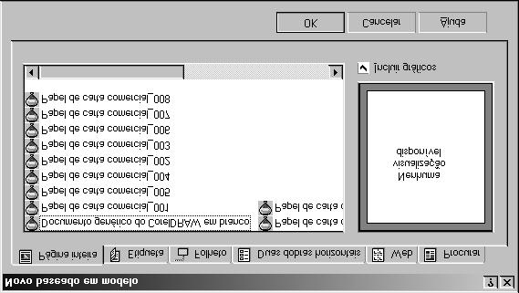 MODELOS CorelDRAW 10 O CorelDRAW oferece uma série de modelos predefinidos que poderão realizar uma boa parte do seu trabalho, economizando tempo na criação de novos desenhos.