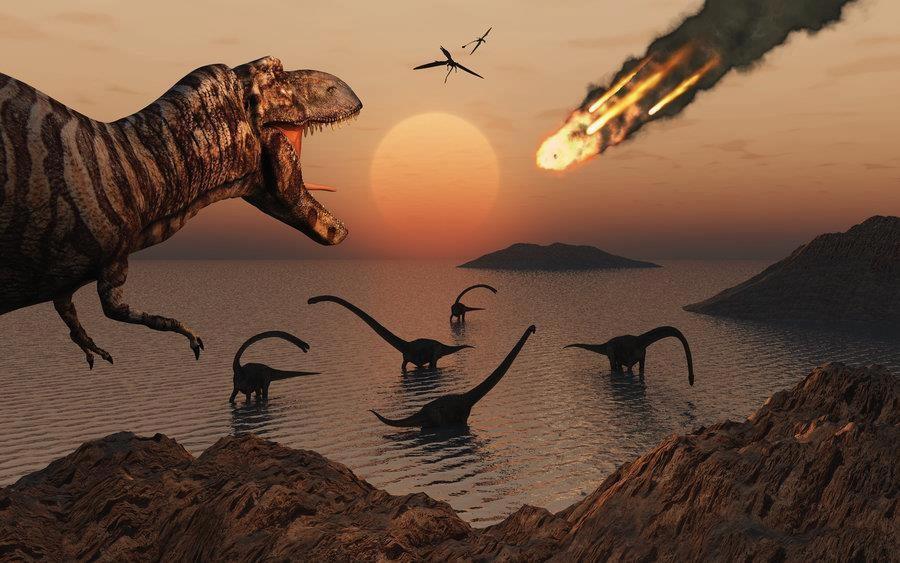 A extinção dos dinossauros A teoria mais aceita sobre a extinção Cretáceo-Paleogeno, uns 65