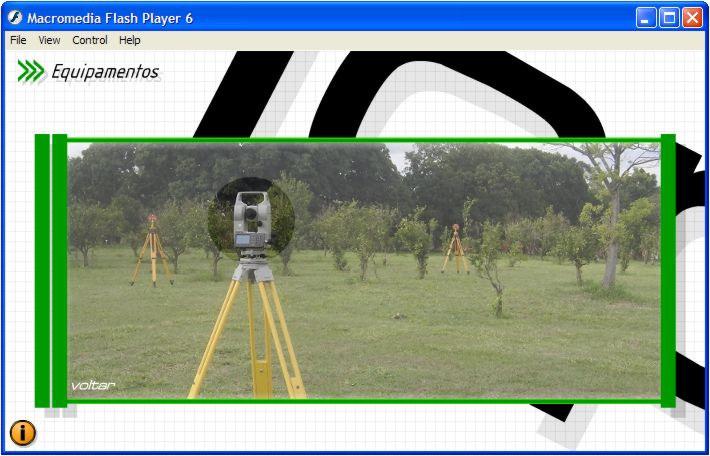 6.2 Equipamentos Nesta atividade é possível que o usuário explore a instrumentação básica utilizada em trabalhos topográficos.