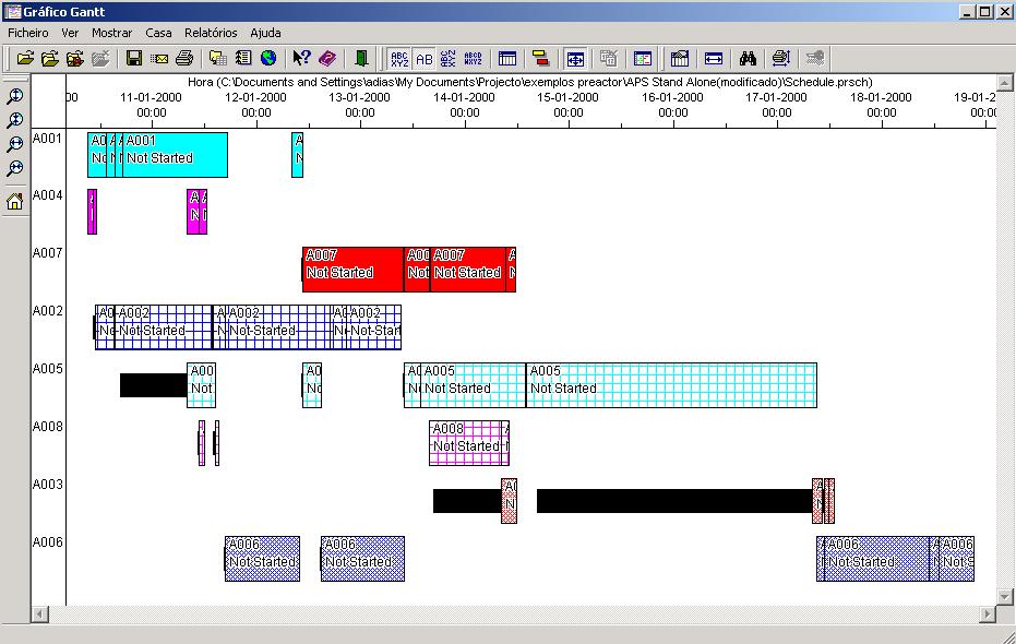 7 Diagrama de encomendas O menu de visualização do diagrama de encomendas pode ser utilizado para monitorizar encomendas específicas. Fig.