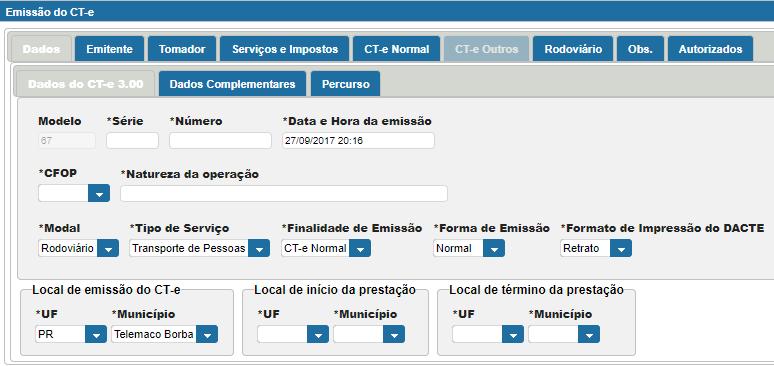 CT-e Normal Emissão comum do CT-e. CT-e de Complemento de Valores É utilizado quando você precisa complementar o valor de um CT-e emitido anteriormente.