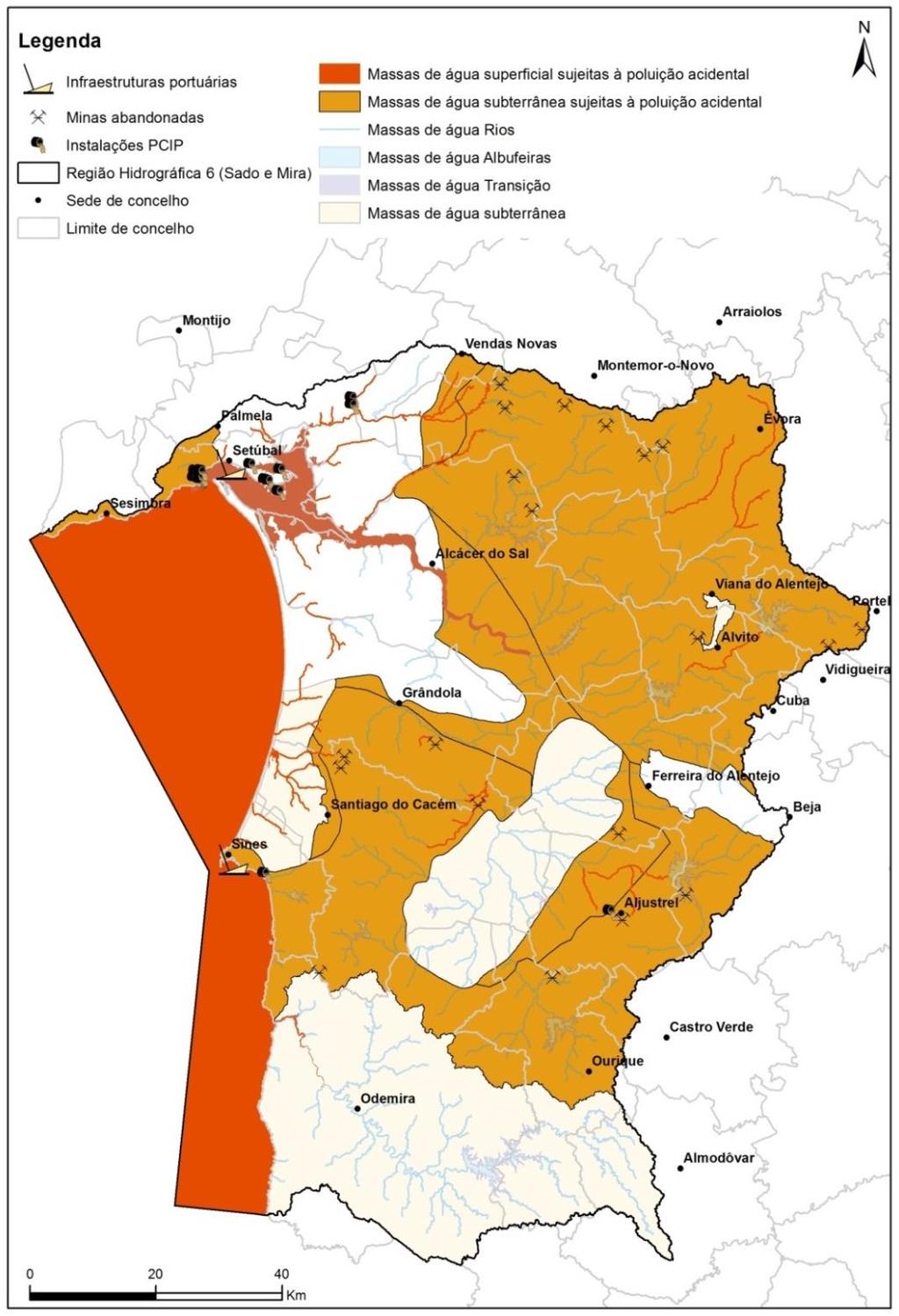 Ficha de QSiGA 15 - Poluição com substâncias prioritárias e perigosas (metais, pesticidas, substâncias de origem industrial) RH6 QSiGA 15 Descrição Designação: Poluição com substâncias prioritárias e