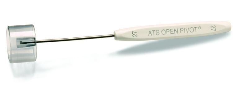 Válvula Cardíaca ATS Open Pivot Padrão (Aórtica, Mitral e AVG) Os 9 (nove) dimensionadores para Válvula Cardíaca ATS Padrão com cabo branco e ponta única devem ser usados para dimensionar Válvulas