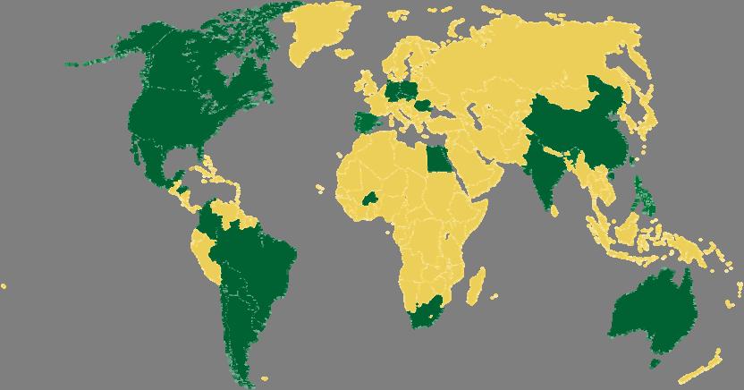 ÁREA GLOBAL DE CULTURAS BIOTECNOLÓGICAS Milhões de Hectares (1996 a 2008) 180 160 140 120 100 Trait