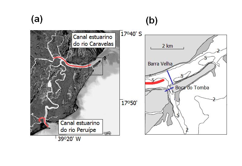 76 Capítulo 4 A circulação e salinidade no sistema estuarino: análise dos resultados das simulações Neste capítulo são analisados os resultados hidrodinâmicos do campo de velocidade médio na coluna