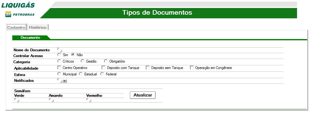 5.1 Descrição do aplicativo de Gestão de Documentação das Unidades Operacionais Esse aplicativo permite que as unidades operacionais e usuários façam a organização e consulta de toda a informação de