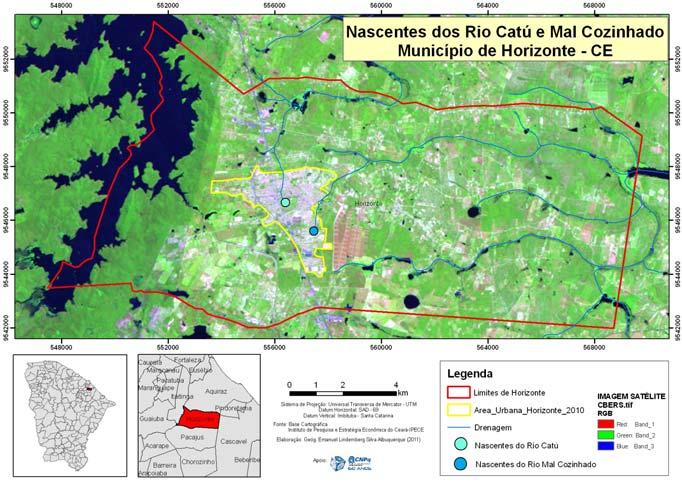 Fonte: Base Cartográfica - Instituto de Pesquisa e Estratégia Econômica do Ceará IPECE (2010).