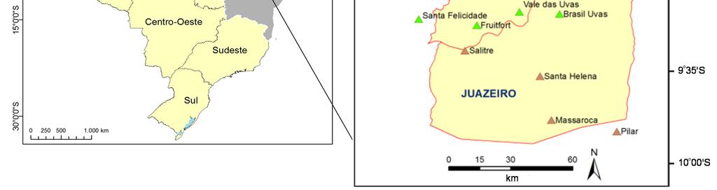 Os parâmetros climáticos de entrada na modelagem, radiação solar global (RG), temperatura do ar (Ta) e evapotranspiração de referência (ET0) foram escalados para o período de composição de imagens de