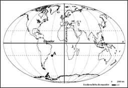 6ª Questão: Em geografia, chama-se hemisfério a uma metade da superfície da Terra limitada por um círculo máximo.