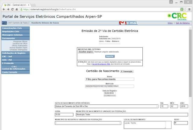 Através da tela detalhada do E-Protocolo é possível visualizar todas as informação sobre a solicitação para o cumprimento, é possível visualizar o PDF do processo com todos os documentos