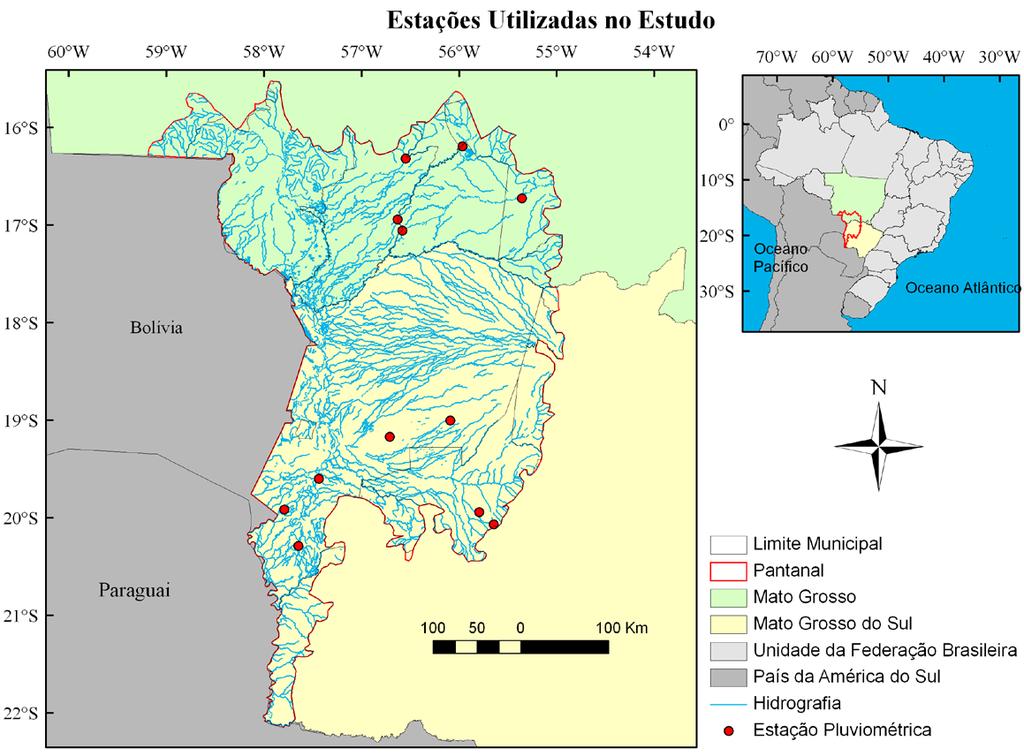 Anais 3º Simpósio de Geotecnologias no Pantanal, Cáceres, MT, 16-2 de outubro 21 Embrapa Informática Agropecuária/INPE, p. 173-18 perceptíveis em sua temperatura e precipitação (Brasil, ).