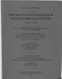 O registro da circuncisão de Isaac e Abraão De Paiba (1715-1775) do Arquivo da Congregação de Judeus espanhóis e portugueses de Bevis Marks (Londres, Inglaterra).