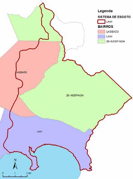 A área de abrangência deste Sistema compreende parcialmente os bairros Lageado e Lami, além de área denominada de Zona Indefinida