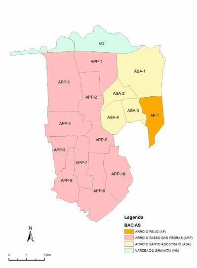 5.1 SES SARANDI O Sistema de Esgotamento Sanitário Sarandi é composto integralmente pelas áreas das Bacias Hidrográficas da Várzea do Gravataí (VG) e do Arroio Passo das Pedras (APP-1 a APP-10) e