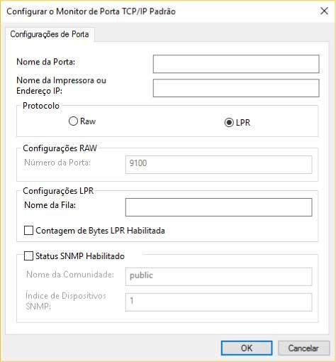 Alterando as configurações para