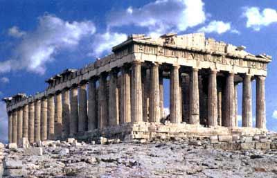 Acrópole de Atenas, o Partenon é o principal templo da cidade de Atenas, dedicado à deusa padroeira da cidade, Palas Atenas e é o melhor exemplo das ideias gregas a respeito de arquitetura, sendo