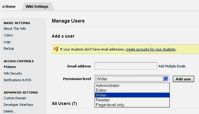 14 Níveis de permissão: 1. Administradores: Como administrador, você pode renomear ou excluir qualquer coisa sobre o wiki.
