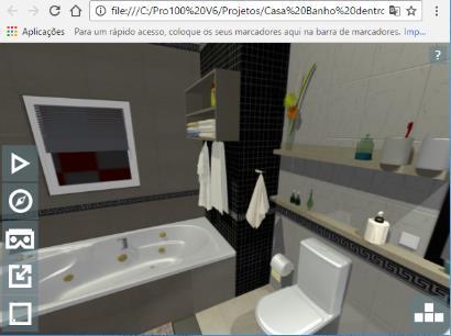 - Registo do projeto em HTML (para visualização dos projetos em 360º em qualquer computador, com ou sem Pro100, no Internet Explorer, Firefox, Google Crome,, Microsoft Edge ).