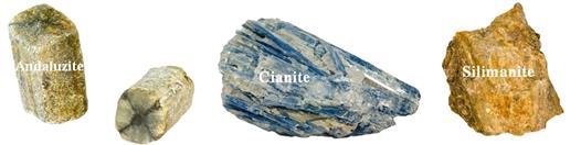 Minerais de origem metamórfica Minerais metamórficos: Alguns são comuns às rochas ígneas