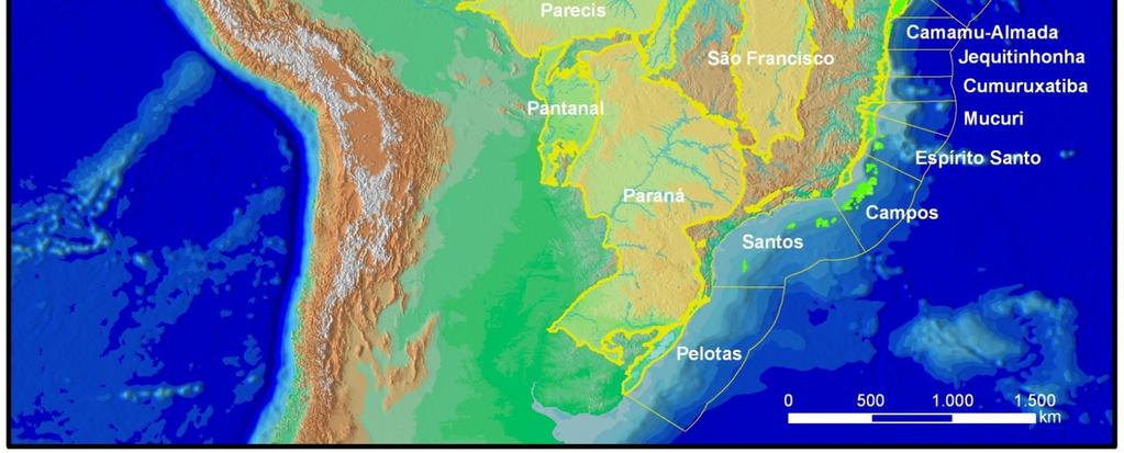 em concessão 10 Bacias Produtoras: Solimões, Ceará,