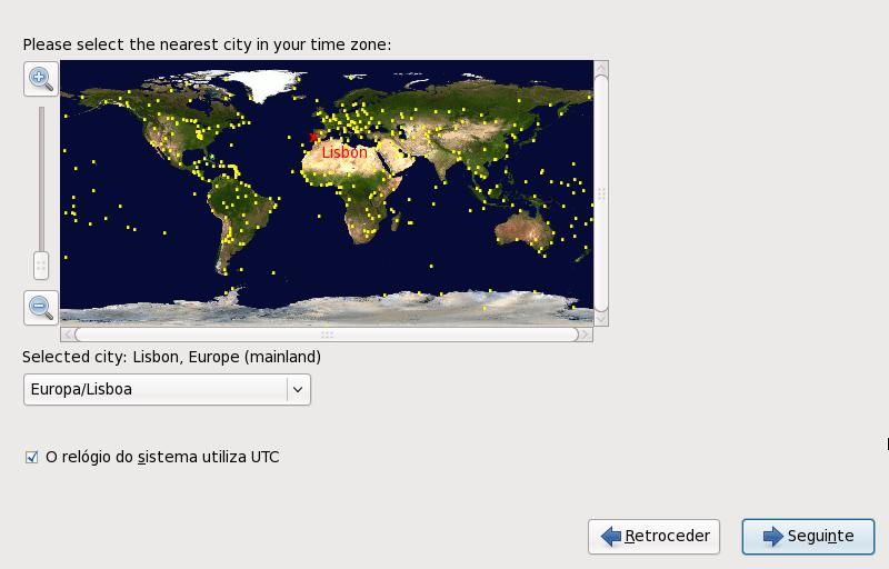 Definir a Senha de Root Figura 9. Configurar o Fuso-Horário Seleccione Próximo para continuar. 14.