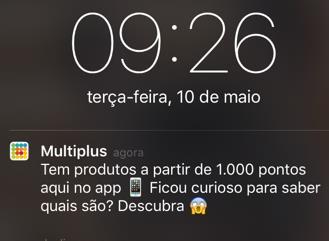 pontos resgatados pelo app Push