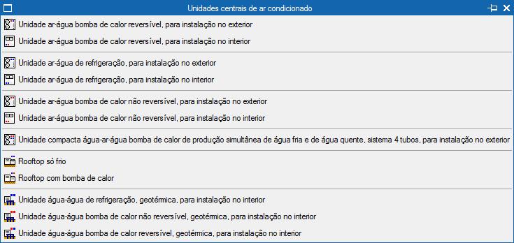 17 Unidades centrais de ar condicionado Permite introduzir unidades