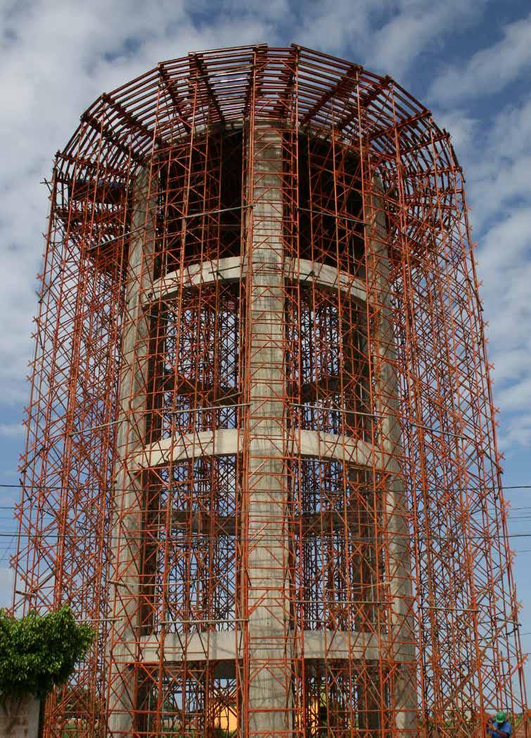 OBRAS INFRAESTRUTURAS OBRA: RESERVATÓRIO ELEVADO EM LUÍS EDUARDO MAGALHÃES Para atendimento das obras de infraestrutura, a empresa dispõe de equipamentos desenvolvidos para suportarem cargas