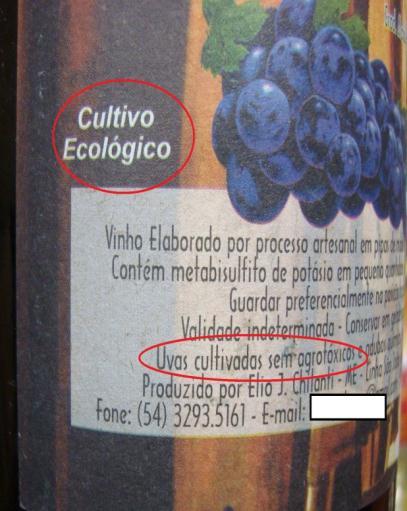 nº 16, de 11 de Junho de 2004, para produtos com 95% ou mais de ingredientes orgânicos, deverá ser utilizado o termo orgânico