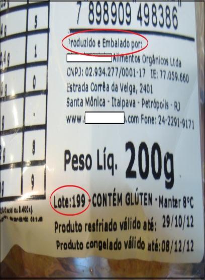 de cor e realce, enquanto o da direita está com as informações impressas no rótulo de forma correta, de