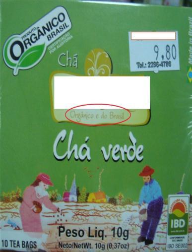 dizer orgânico e produto com ingredientes orgânicos não poderão fazer parte da marca (nome comercial), nem da denominação do