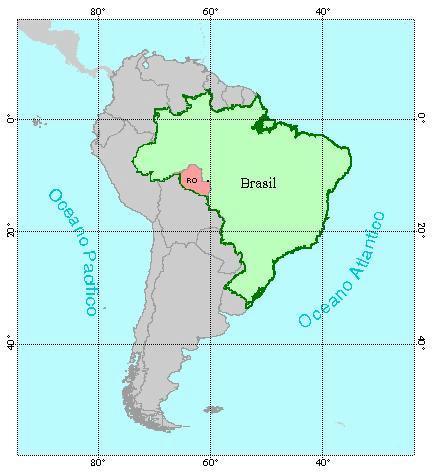 3. Localização da área de estudo A área de estudo situa-se entre os paralelos 10º57 07 S e 11º01 11 S e entre os meridianos 60º24 40 W e 60º29 01 W, a nordeste da Terra Indígena Roosevelt.