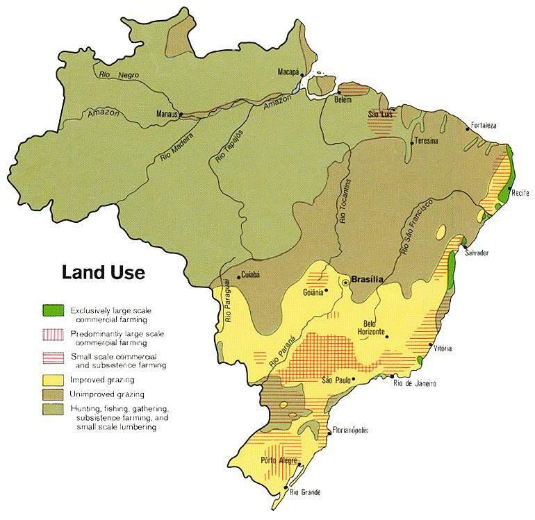 Uso do Solo no Brasil Área Total 850 M ha Amazônia, Pantanal e outros 470 M ha Potencial para Agricultura 380 M ha Hoje Grãos e Culturas