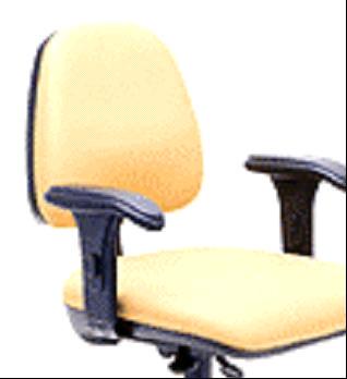 Os funcionários que realizavam trabalho dinâmico escolheram uma cadeira com encosto alto, porém que não possuía este enchimento.