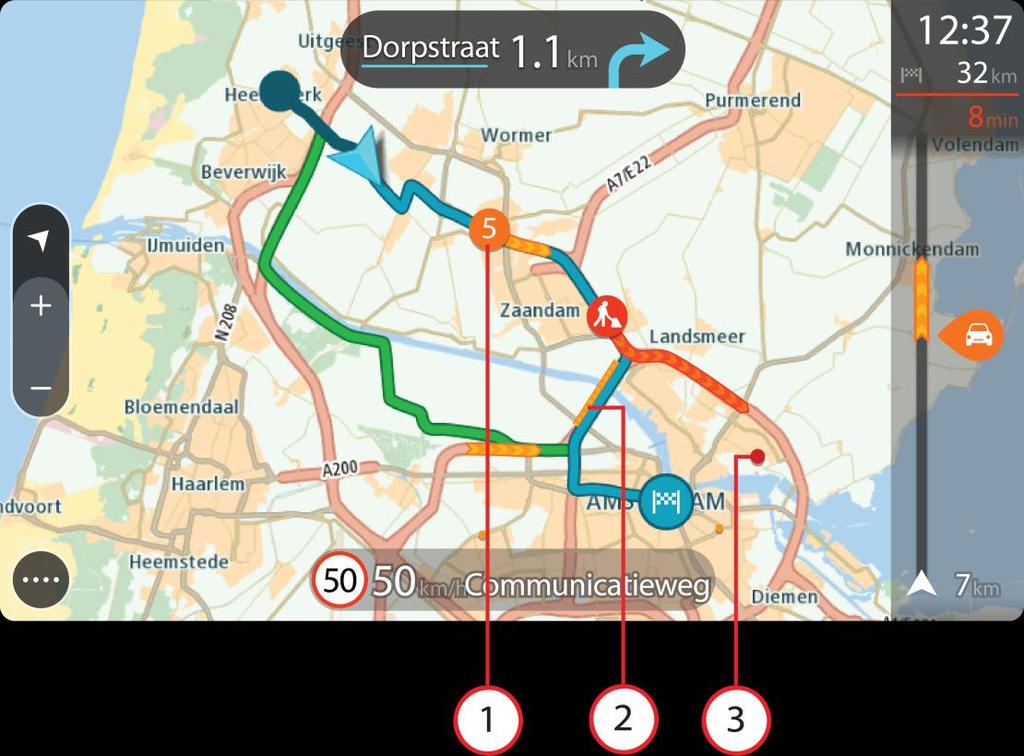 Trânsito Acerca do RDS-TMC O Canal de Mensagens de Trânsito (TMC), também conhecido como RDS-TMC, transmite informações de trânsito como um sinal de rádio e está disponível gratuitamente em muitos