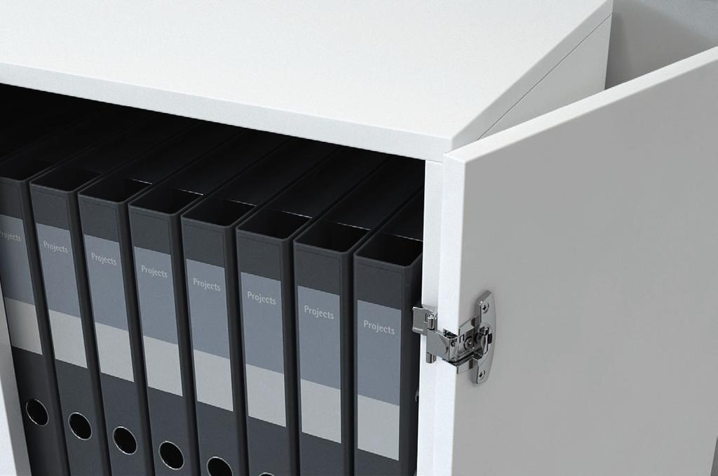 Organização em painéis de armários: Systema Top 2000 5 Armário de portas giratórias com organização interna Dobradiça de eixo simples