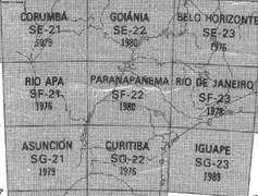 Folha CIM SF-22 (Paranapanema) 1980: ano da última revisão e atualização Paralelos e meridianos são curvos porém ortogonais quando se interceptam.