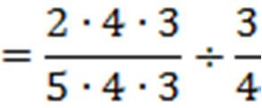 equivalente a 2/5, multiplicando numerador e denominador por 4.