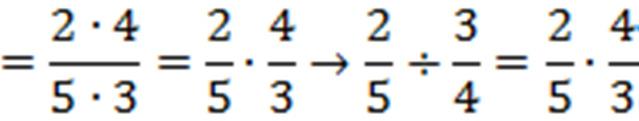 Na sequência, dividimos 3 por 3, no numerador, e 4 por 4 no denominador.