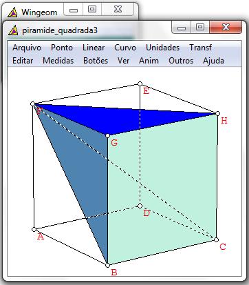 Figura 5: Construção da Pirâmide 3 no Cubo Após executar todos os procedimentos descritos, temos a