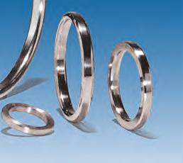Ring Joints São anéis metálicos usinados de acordo com padrões estabelecidos pelo American Petroleum Institute (API) e American Society of Mechanical Engineers (ASME), para aplicações em elevadas