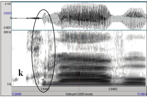 Além da variação naturalmente encontrada na fala e atestada em análises acústicas, e ilustrada nas figuras precedentes, observamos a presença de sons de difícil classificação auditiva que, examinados