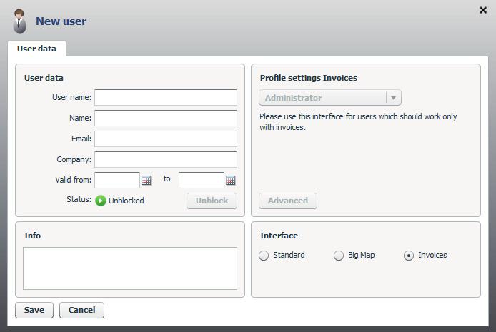 Interface exclusivamente de faturação Pode conceder aos seus contabilistas um acesso separado ao WEBFLEET, para que possam aceder livremente a todas as suas faturas sem terem acesso à posição do