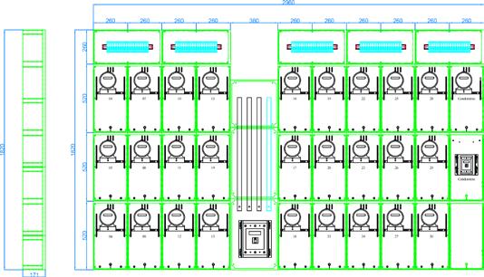 ABB SACE A I ON O OFF T Exemplos de Centro de Medição Agrupada (CMA) Exemplo: para disjuntor geral de até 250A 2 R S T