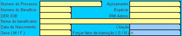 1ª Parte: Cálculo da RMI Revista no Jusprev V em 5 passos 1) Preencha os dados de quem faz o cálculo: Salvar em: indica a pasta onde os dados do cálculo serão salvos, para aproveitamento posterior.